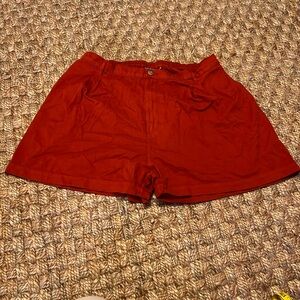 Burnt orange trouser shorts